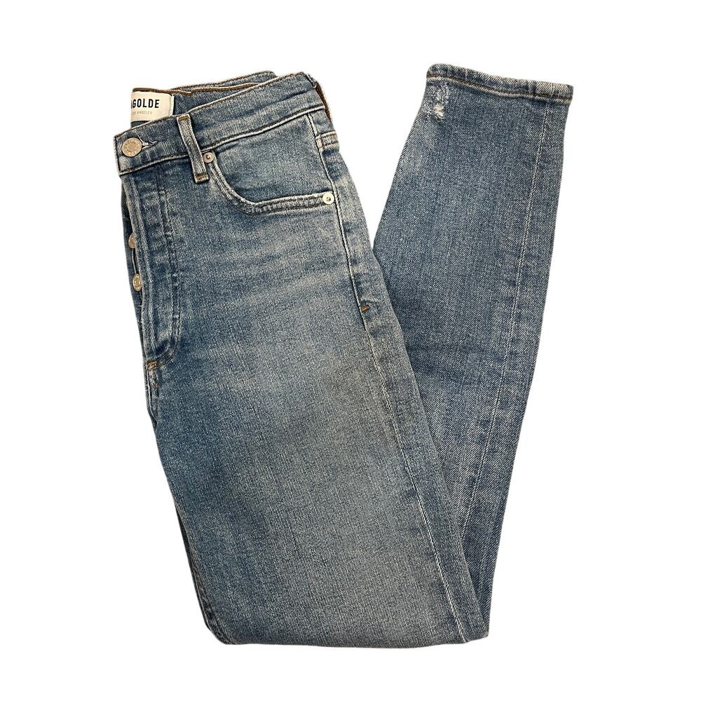 AGOLDE Nico High Rise Skinny Jeans Light Wash Size 24